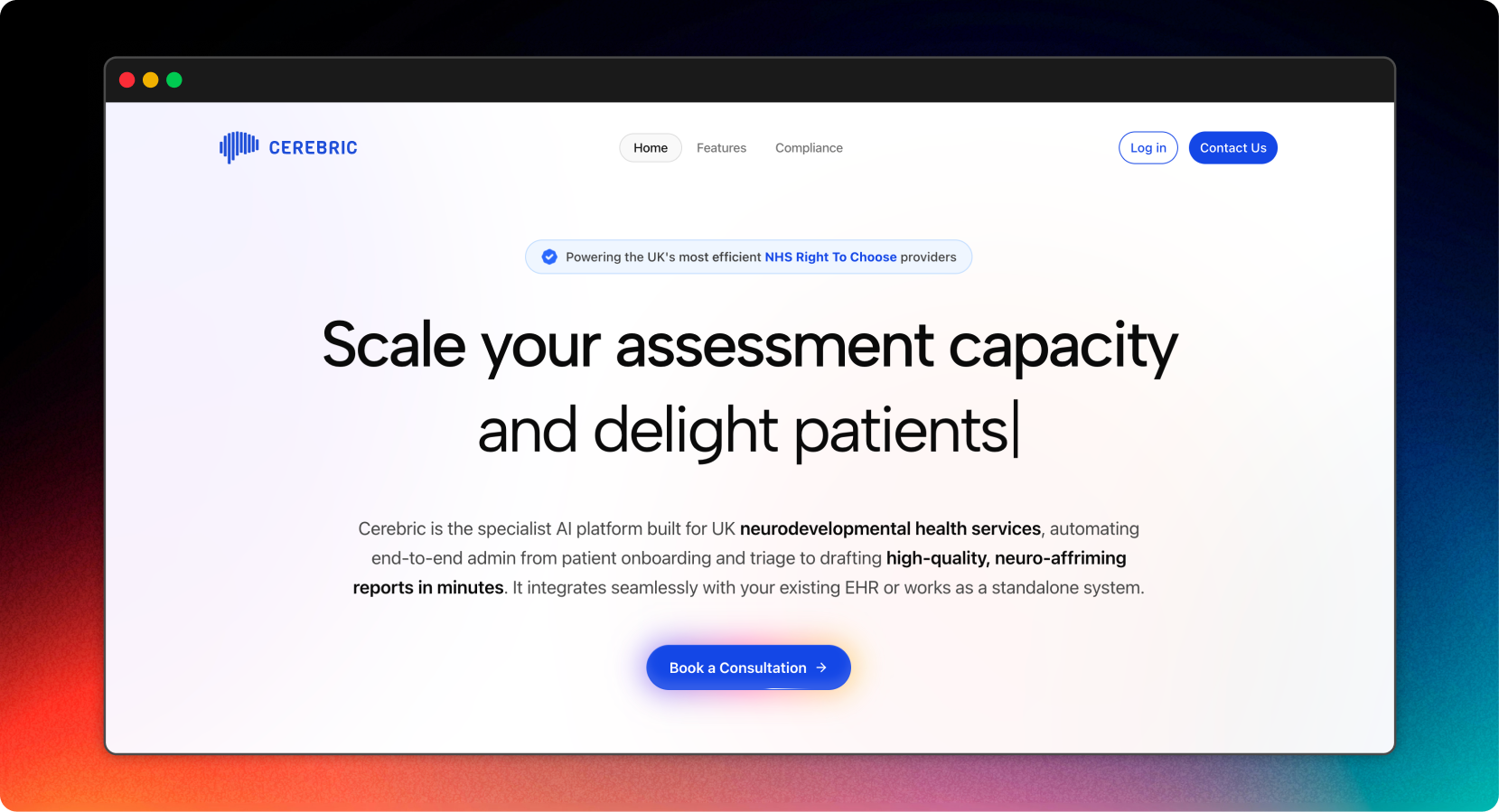 Cerebric marketing site