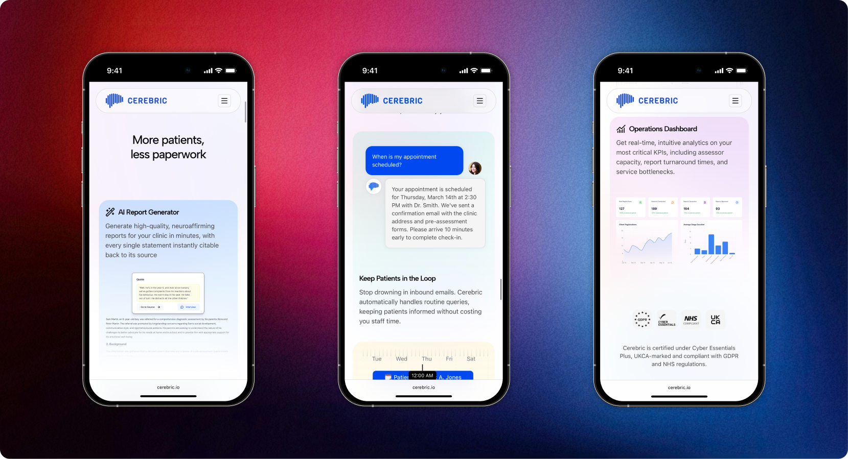 Cerebric mobile screens